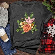 Load image into Gallery viewer, Floral Composition With Flowers Heathered Tee